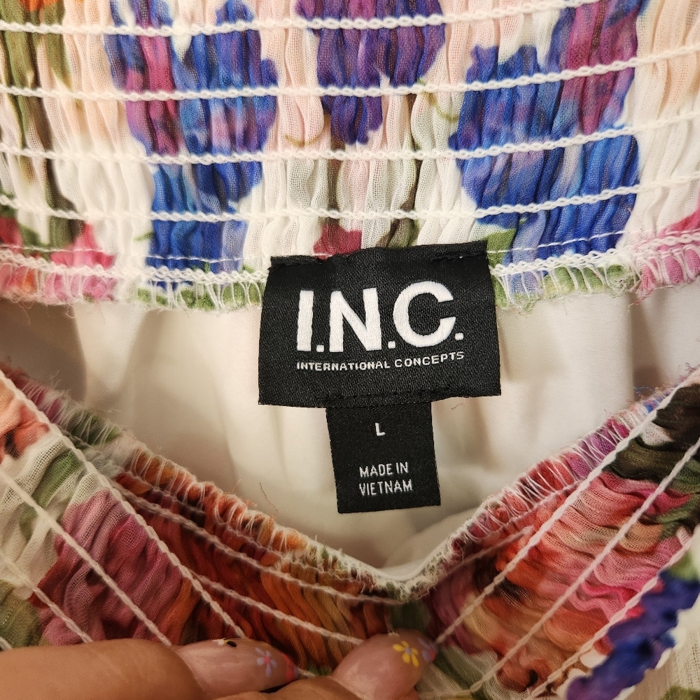 I.N.C. International Concepts Women's Floral Pull-On A-Line Maxi Skirt Large - Picture 7 of 11